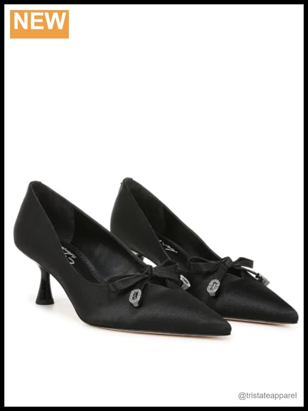 Menswear-Inspired Pointed Toe Kitten Heel Pumps with Bow